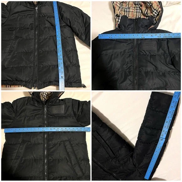 Burberry Reversible Down Puffer Jacket Nova Check Hooded EUC - Picture 13 of 16